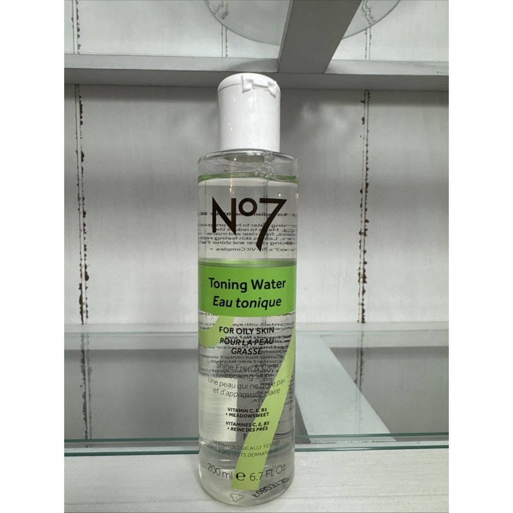 No7 Toning Water Oily Skin 6.7 Fl Oz, New